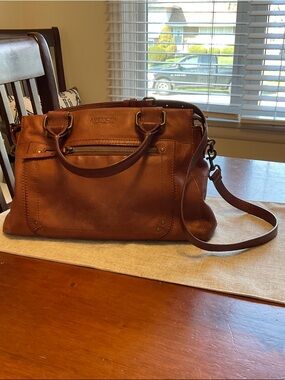 American Leather Brown Leather Satchel Bag